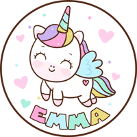 Unicorn meisje gepersonaliseerde vinyl tapijt Unicorn meisje gepersonaliseerde vinyl tapijt