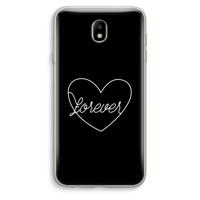 Forever heart black: Samsung Galaxy J7 (2017) Transparant Hoesje