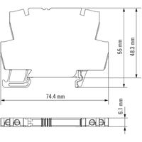 Weidmüller Optokoppelingsrelais 8950700000-1 0.1 A Schakelspanning (max.): 48 V/DC 1 stuk(s)