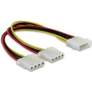 Delock 82100 Y-kabel Voeding > 2x 4-pins Molex