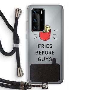 Fries before guys: Huawei P40 Pro Transparant Hoesje met koord