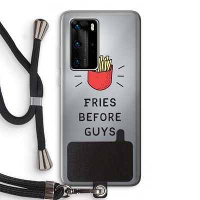 Fries before guys: Huawei P40 Pro Transparant Hoesje met koord