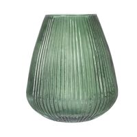 Excellent Houseware glazen vaas / bloemen vazen - groen - 25 x 37 cm - Vazen - thumbnail