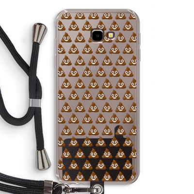 Poop emoji: Samsung Galaxy J4 Plus Transparant Hoesje met koord