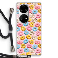 Pink donuts: Huawei P50 Pro Transparant Hoesje met koord