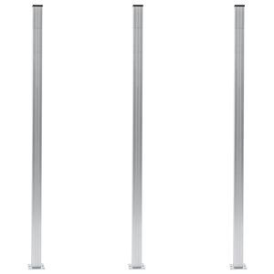 VidaXL Schuttingpalen 3 st 185 cm aluminium