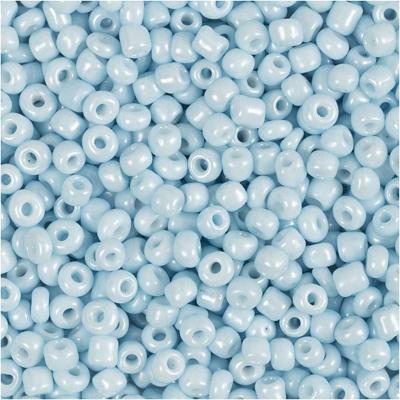 Creativ Company Rocailles, d 3 mm, afm 8/0, gatgrootte 0,6-1,0 mm, lichtblauw, 25 gr/ 1 doos