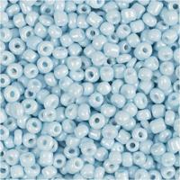 Creativ Company Rocailles, d 3 mm, afm 8/0, gatgrootte 0,6-1,0 mm, lichtblauw, 25 gr/ 1 doos