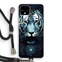 Darkness Tiger: Pixel 4 Transparant Hoesje met koord