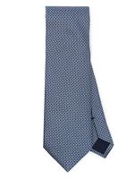 Corneliani patterned-jacquard silk tie - Bleu - thumbnail