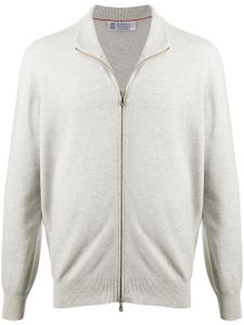 Brunello Cucinelli veste zippée en cachemire - Gris