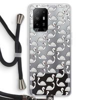 Zwanen: Oppo A95 5G Transparant Hoesje met koord