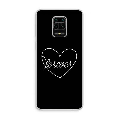 Forever heart black: Xiaomi Redmi Note 10 Lite Transparant Hoesje