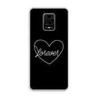 Forever heart black: Xiaomi Redmi Note 10 Lite Transparant Hoesje