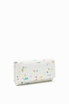Grote portemonnee met verfspatten - WHITE - U