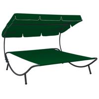 Loungebed met luifel groen