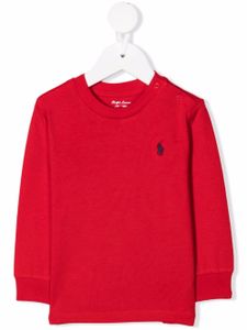 POLO RALPH LAUREN KIDS sweat à logo brodé - Rouge