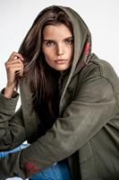 D-Robe badjas met capuchon - groen-xs