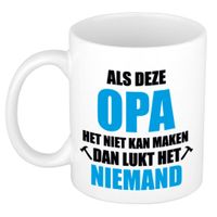 Als deze opa het niet kan maken mok / beker wit 300 ml