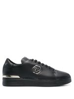 Philipp Plein baskets Hexagon en cuir - Noir