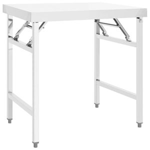 VidaXL Keukenwerktafel inklapbaar 85x60x80 cm roestvrij staal