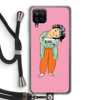 Visknuffel: Samsung Galaxy A12 Transparant Hoesje met koord