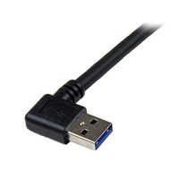 StarTech.com 1 m zwarte SuperSpeed USB 3.0-kabel rechtshoekig A naar B M/M - thumbnail