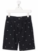 Emporio Armani Kids short à logo imprimé - Bleu - thumbnail