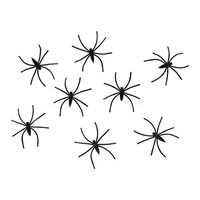 Chaks nep spinnen/spinnetjes 4 cm - zwart - 24x - Horror/Halloween thema decoratie beestjes - thumbnail