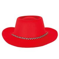 Rode hoed Cowboy flocked