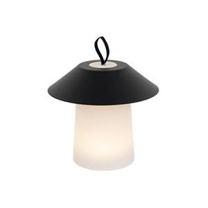 QAZQA Tafellamp mushroom zwart incl. LED oplaadbaar - Ivan