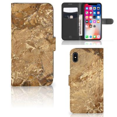 Apple iPhone Xs Max | Bookcase | Marmer Creme