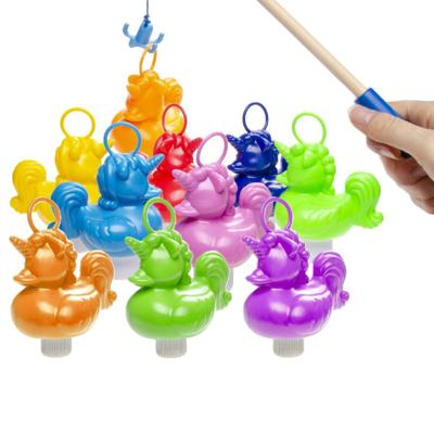 Hengelspel / eendjes vangen kermis spel - voor kinderen - met 10 eendjes - en 2 hengels