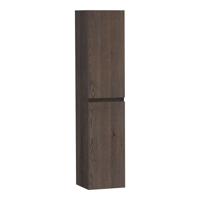 BRAUER Joy badkamerkast - 160x35x35cm - 2 deuren - greeploos - links- of rechtsdraaiend - lamellen eiken zwart HK-JY160LEZ