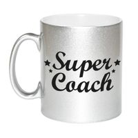 Super coach zilveren mok / beker 330 ml - thumbnail