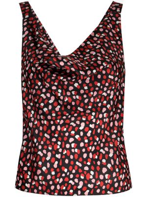Cynthia Rowley haut sans manches à col bénitier - Noir