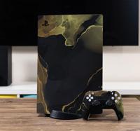 PS5 sticker Donkere en gouden stijl - thumbnail