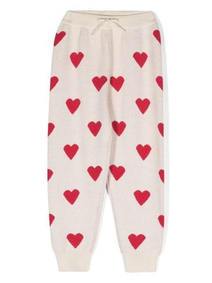 Konges Sløjd pantalon de jogging à motif cœur - Tons neutres