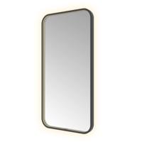 Spiegel Hotbath &MORE 100x50 cm LED-Verlichting Spiegelverwarming Rechthoek Geborsteld Zwart PVD