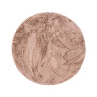 Tapeso Rond hoogpolig vloerkleed - Comfy plus - roze - 80 cm rond