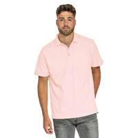 Heren basic poloshirt - lichtroze - korte mouw - katoen