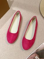 Multi-color Selection Velvet Simple Flat Shoes - thumbnail