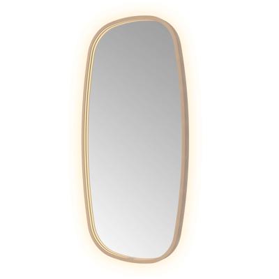 Spiegel Hotbath &MORE 100x50 cm LED-Verlichting Spiegelverwarming Deens Ovaal Geborsteld Koper PVD