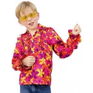 Hippie blouse met rouches voor kinderen 152  -