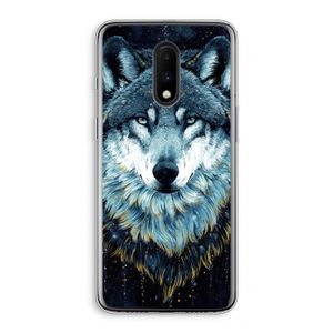 Darkness Wolf: OnePlus 7 Transparant Hoesje