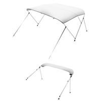 VEVOR Bimini Top Boothoes Bootdak Zonnescherm Lichtgrijs 3 Bogen 201-213cm