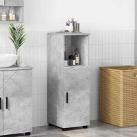 Badkamer Kast met plank Betongrijs 30 x 35 x 95 cm Bewerkt hout