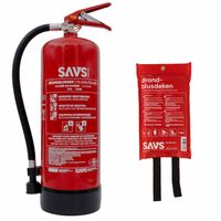 SAVS® Brandblus box - Schuimblusser + Blusdeken - XL - thumbnail