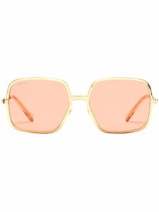 Gucci Eyewear lunettes de soleil à monture oversize carrée - Rouge