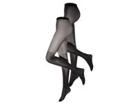 esmara 2 dames panty&apos;s (zwart/strepen, L (44/46))